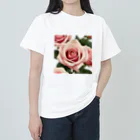 masahの薔薇プリント ヘビーウェイトTシャツ