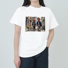 San☆Nikoの学校いくぞ　入学お祝い ヘビーウェイトTシャツ