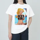 adultistのブロンドビキニセクシーアニメガール ヘビーウェイトTシャツ