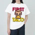 Stylo Teeの赤ちゃんの初めてのタコス ヘビーウェイトTシャツ
