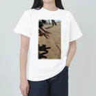 Narami_sanの浜辺散歩で仲良しピース✌️ ヘビーウェイトTシャツ