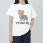 YORKIE DAISUKI～ヨーキーグッズ～のヨーキー Heavyweight T-Shirt