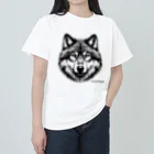 Golden-Cat358の狼の顔 かっこいい  Heavyweight T-Shirt