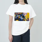 chill.lofi4545の原色イエロー ヘビーウェイトTシャツ