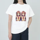 seigi2oo2の愛らしい可愛い双子の姉妹 Heavyweight T-Shirt