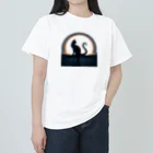 万事屋の猫のシルエットが美しい Heavyweight T-Shirt