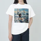 AQUAMETAVERSEのsupとwindsurfingレース　エンジェル717 2065 ヘビーウェイトTシャツ