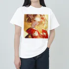 AQUAMETAVERSEの金の光に輝く赤い姫 Marsa 106 ヘビーウェイトTシャツ