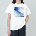 kayuuの夏の青空と飛行機 ヘビーウェイトTシャツ