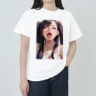 美少女学院の黒髪美少女　美鈴ちゃんメガネ Heavyweight T-Shirt