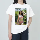 AI美女大好きクラブの「海辺の恋模様: AI美女のビーチウェア・ファンタジー」vol248 Heavyweight T-Shirt