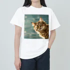 ronstr_のちらりキャット Heavyweight T-Shirt