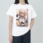 美少女学院の金髪美少女　七海ちゃん　制服 ヘビーウェイトTシャツ