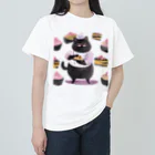 なまけものとみんなの太っちょ黒猫パティシエ Heavyweight T-Shirt