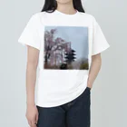 puakeli 合同会社の枝垂れ桜と五重塔 ヘビーウェイトTシャツ