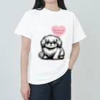 m_uu33ショップの可愛いペキニーズ ヘビーウェイトTシャツ