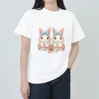 lamkksのふわふわかわいいうさぎの双子 Heavyweight T-Shirt