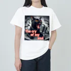 moriyama1981の歌を歌う黒猫 ヘビーウェイトTシャツ