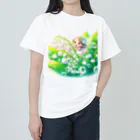 huwari-hanaakariのすずらんと妖精 ヘビーウェイトTシャツ