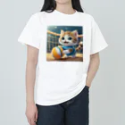 ねこねこねこんの猫とバレーボール ヘビーウェイトTシャツ