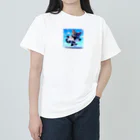 キュート＆クールのハイキック空手家クロネコ君 Heavyweight T-Shirt