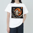 AI Fantasy Art Shopのmoonlit penguin③ Heavyweight T-Shirt