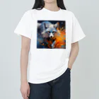 タカヤマ・サイトのフォックス・突き進む意志・アート風 Heavyweight T-Shirt