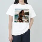 studio eizoのハワイの海で出会ったスザンヌ！28歳のサーファーガール Heavyweight T-Shirt