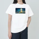 yunakiziの夜に輝くシーガラス ヘビーウェイトTシャツ