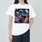 nao-tommyの花火を楽しむ骸骨 ヘビーウェイトTシャツ