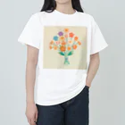 ひちゃんのお絵描きのお絵描き花束 ヘビーウェイトTシャツ