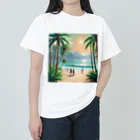 Paradise ExploreのPalm Breeze Bliss ヘビーウェイトTシャツ