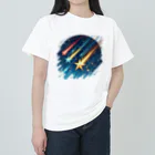 Mizのゆるハウスの3つの流れ星 ヘビーウェイトTシャツ