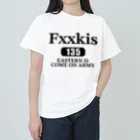 178@FxxkisのFxxkis ブラックロゴTシャツ ヘビーウェイトTシャツ