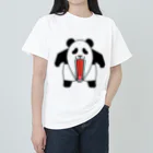 まがおのパンダの咆哮 ヘビーウェイトTシャツ