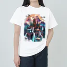 シロクマペンギンの神秘の山 ヘビーウェイトTシャツ