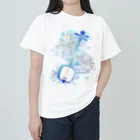 綾錦工房 りこりすの三味線 -雪月花-【月下美人】 ヘビーウェイトTシャツ