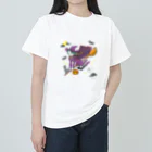 MIKA YADA illust shopの10月ハロウィンの夜、魔女が行く Heavyweight T-Shirt