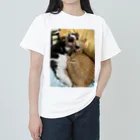 ayamomohidemiのキュートな猫猫あくび Heavyweight T-Shirt