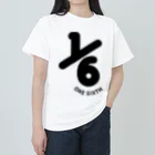 1/6(ONE SIXTH)の1/6(ONE SIXTH) ロゴグッズ（黒） ヘビーウェイトTシャツ