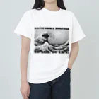 ArtBloomClothingの【NO ART, NO LIFE】葛飾北斎 「富嶽三十六景 神奈川沖浪裏」mono ヘビーウェイトTシャツ