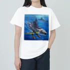 freehandの航空戦艦「伊勢」と水上機「晴嵐」 ヘビーウェイトTシャツ