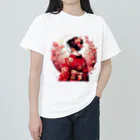 yuchijapanの桜を散らした着物美人イラスト Heavyweight T-Shirt