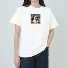 OTIRUBUTUBUTUのラプトルvsロボットライオン Heavyweight T-Shirt
