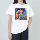 momoart8888の星空散歩🦒💫 ヘビーウェイトTシャツ