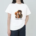 AwagoModeのI LOVE YOU(Dog&Boy) (38) Heavyweight T-Shirt