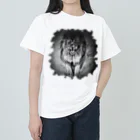 greetenのライオン　アートアニマル　モノクロ Heavyweight T-Shirt