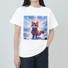 ビビりな番犬くんのふわふわフレンズ！にゃんこ Heavyweight T-Shirt