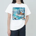 Rパンダ屋の「冬風景グッズ」 Heavyweight T-Shirt