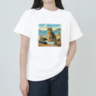 peace2024の海辺の仕事猫 Heavyweight T-Shirt